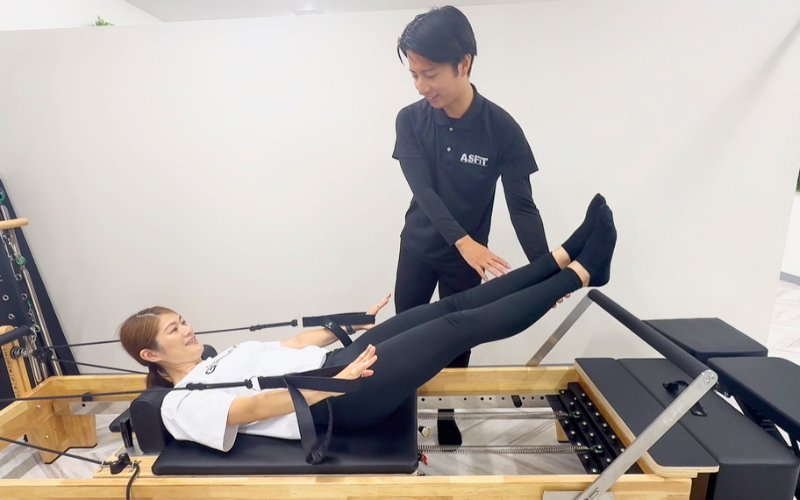 身体の状態に合った運動を体験している様子