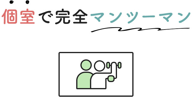 個室で完全マンツーマン